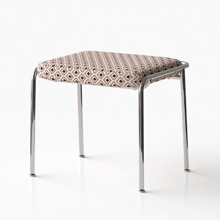 Zeitgenössischer, retro-inspirierter, mit Eisen und Leinenstoff gepolsterter rechteckiger Schminkhocker für das Schlafzimmer 