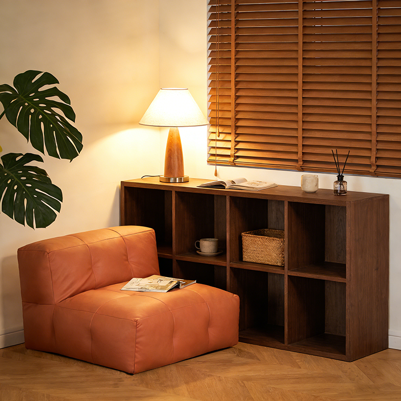 Fauteuil inclinable carré en tissu imperméable au style minimaliste moderne EPP avec surface facile à nettoyer pour salon et chambre 