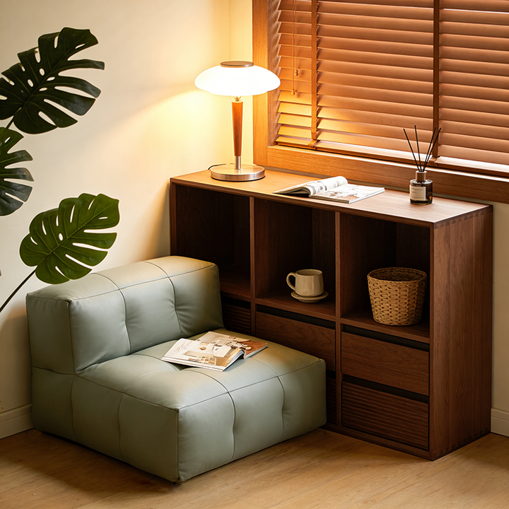 Fauteuil inclinable carré en tissu imperméable au style minimaliste moderne EPP avec surface facile à nettoyer pour salon et chambre 