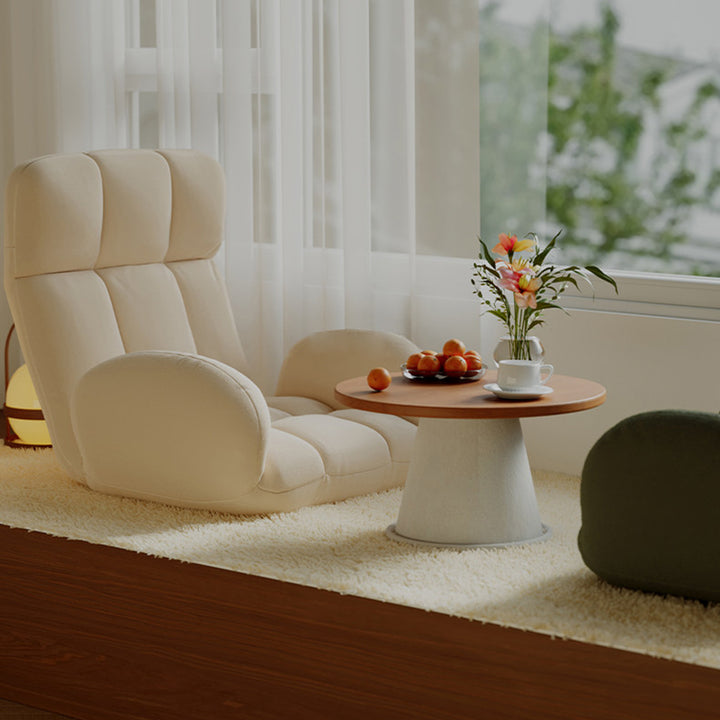 Sillón decorativo rectangular moderno y minimalista de acero y tela sherpa con respaldo y reposabrazos ajustables para dormitorio 