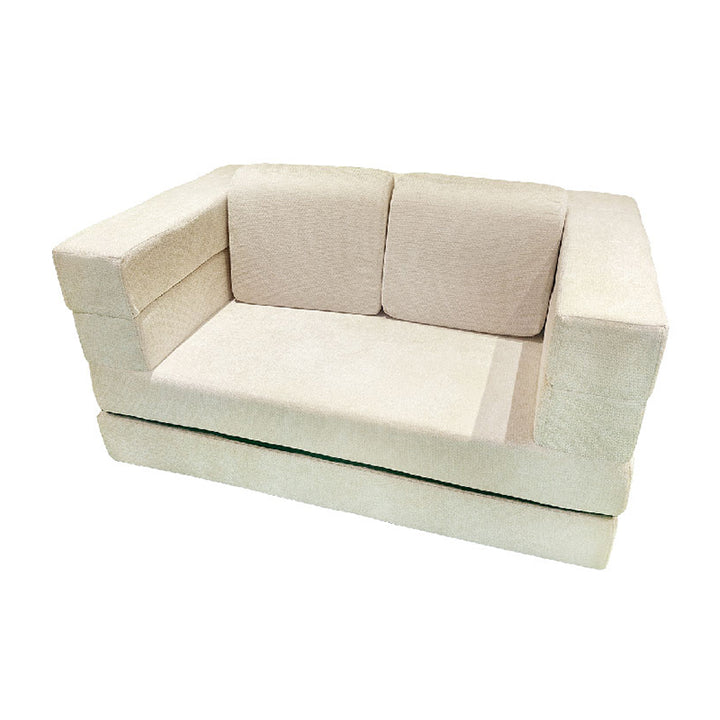 Modern Minimalist Foldable Sofa Bed For Living Room &amp; Bedroom - Chenille Compression Convertible Couch With High Resilience Foam For Small Spaces