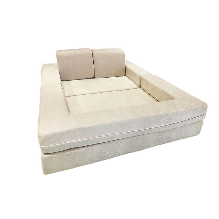 Modern Minimalist Foldable Sofa Bed For Living Room &amp; Bedroom - Chenille Compression Convertible Couch With High Resilience Foam For Small Spaces