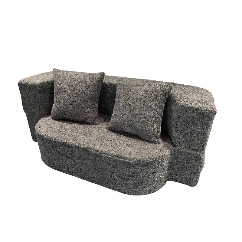 Canapé Sherpa pliable minimaliste moderne - canapé-lit convertible compressible sans cadre avec mousse à haute résilience pour petits espaces 