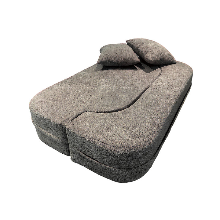 Canapé Sherpa pliable minimaliste moderne - canapé-lit convertible compressible sans cadre avec mousse à haute résilience pour petits espaces 