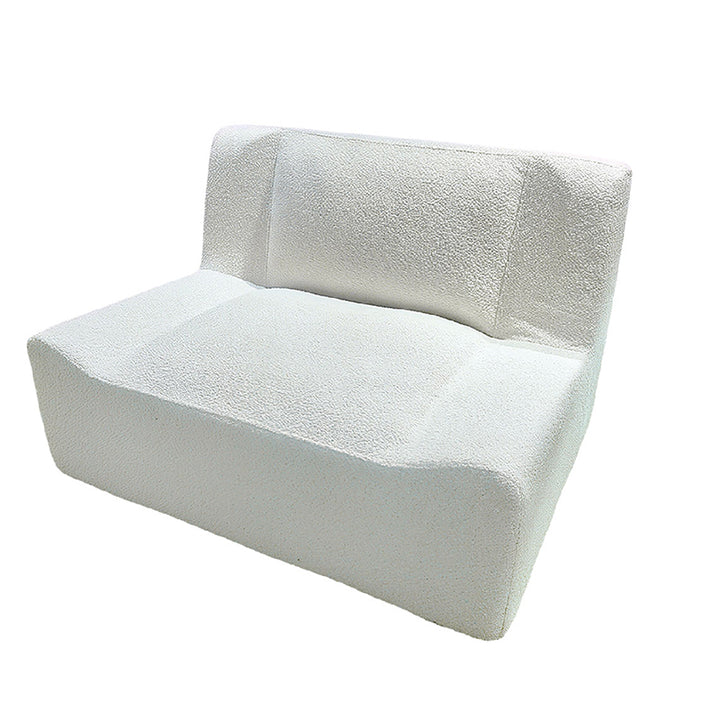 Modern Minimalist Sherpa Compression Sofa - Frame-Free High Resilience Foam Couch For Living Room