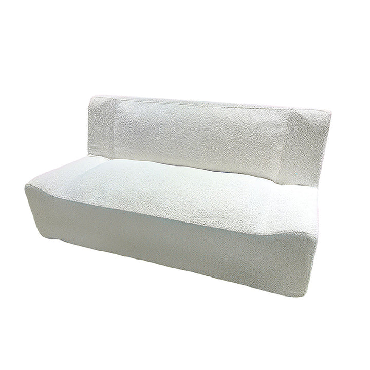 Modern Minimalist Sherpa Compression Sofa - Frame-Free High Resilience Foam Couch For Living Room