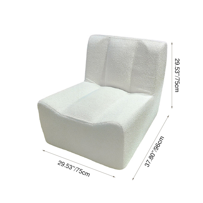 Modern Minimalist Sherpa Compression Sofa - Frame-Free High Resilience Foam Couch For Living Room