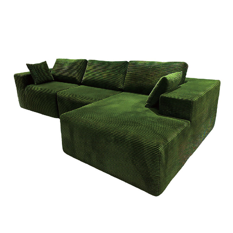 Moderner minimalistischer Cord-Sofa mit Kompressionsabschnitt - Rahmenfreies Hochleistungs-Schaumsofa für das Wohnzimmer 
