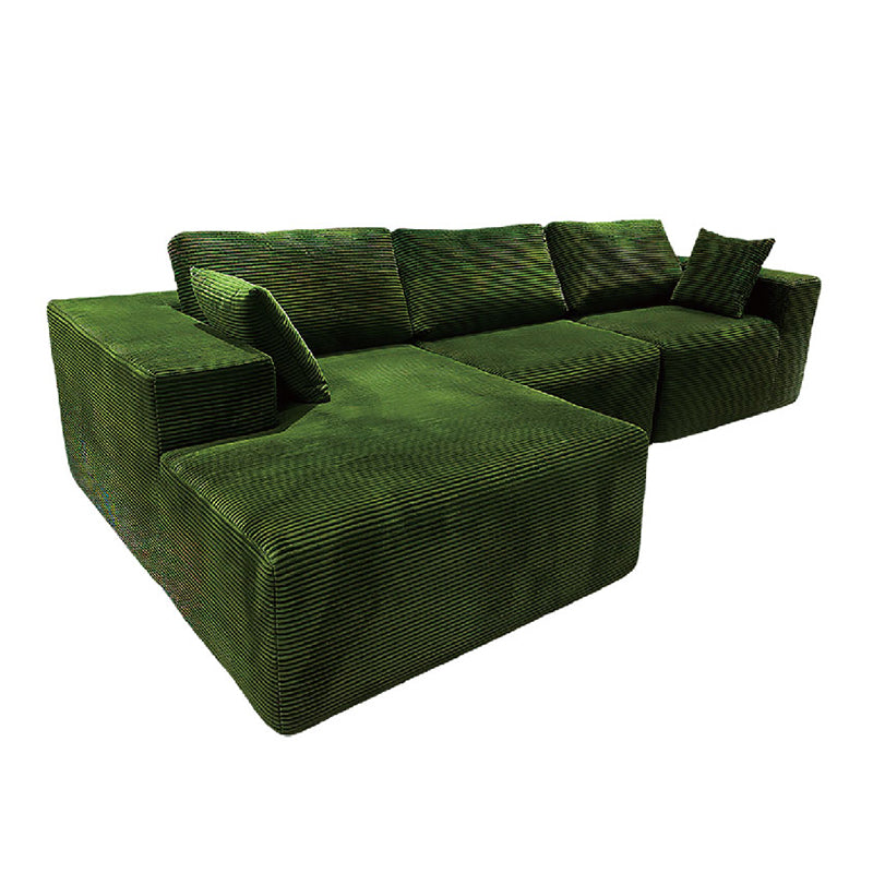 Moderner minimalistischer Cord-Sofa mit Kompressionsabschnitt - Rahmenfreies Hochleistungs-Schaumsofa für das Wohnzimmer 