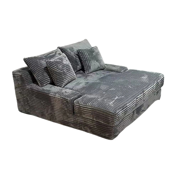 Sofá cama moderno de pana - sofá modular sin marco para el suelo con espuma de alta resiliencia para sala de estar y dormitorio 