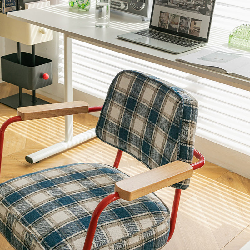 Zeitgenössischer Retro-Drehstuhl aus Aluminiumlegierung, Edelstahlgewebe, mit abgerundeter, verstellbarer Höhe, Armlehnen &amp; Rädern für das Home Office und Schlafzimmer 