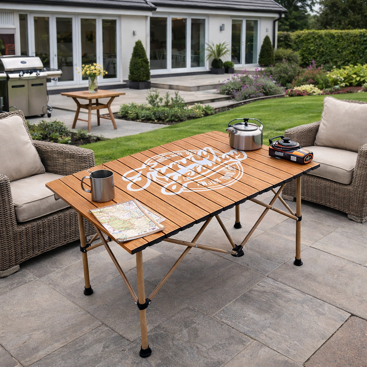 Modern Minimalist Carbon Steel Rectangular Portable Foldable Outdoor Coffee Table For Outdoor & Patio & Fence