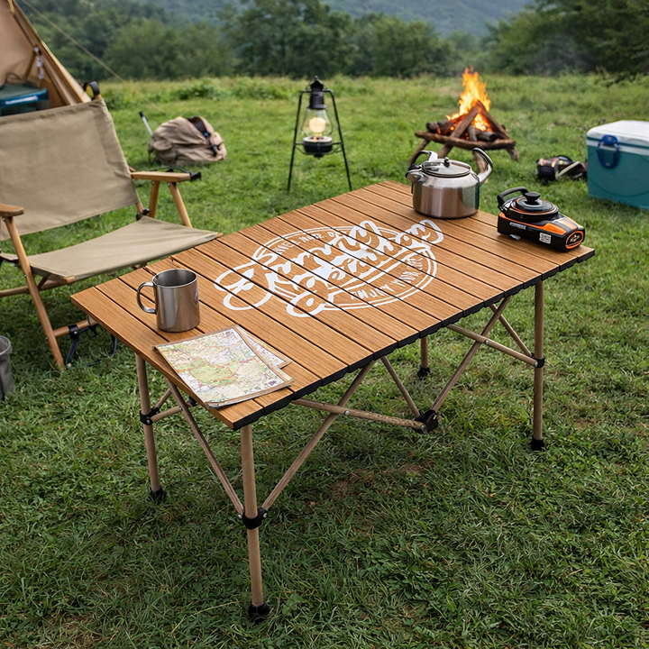Modern Minimalist Carbon Steel Rectangular Portable Foldable Outdoor Coffee Table For Outdoor & Patio & Fence