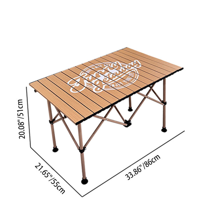 Modern Minimalist Carbon Steel Rectangular Portable Foldable Outdoor Coffee Table For Outdoor & Patio & Fence