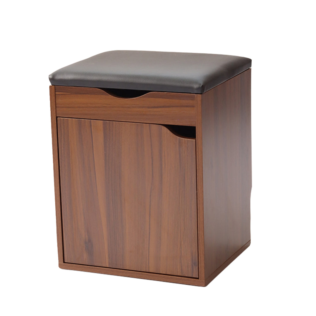 Modern Minimalist Faux Leather Particle Board Rectangular Shoe Bench With 2/3-Tier Storage With Seating For Entryway
