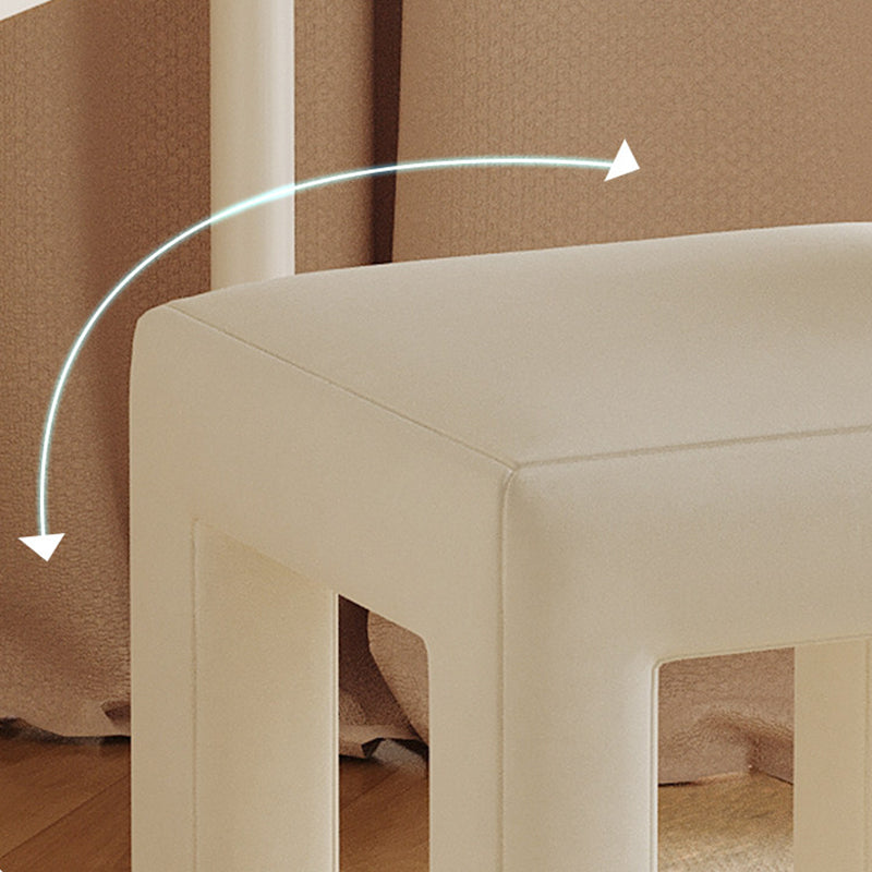 Taburete tocador contemporáneo y creativo con respaldo en forma de corazón, tapizado en tejido sherpa y terciopelo, con estructura de hierro, ideal para dormitorio 