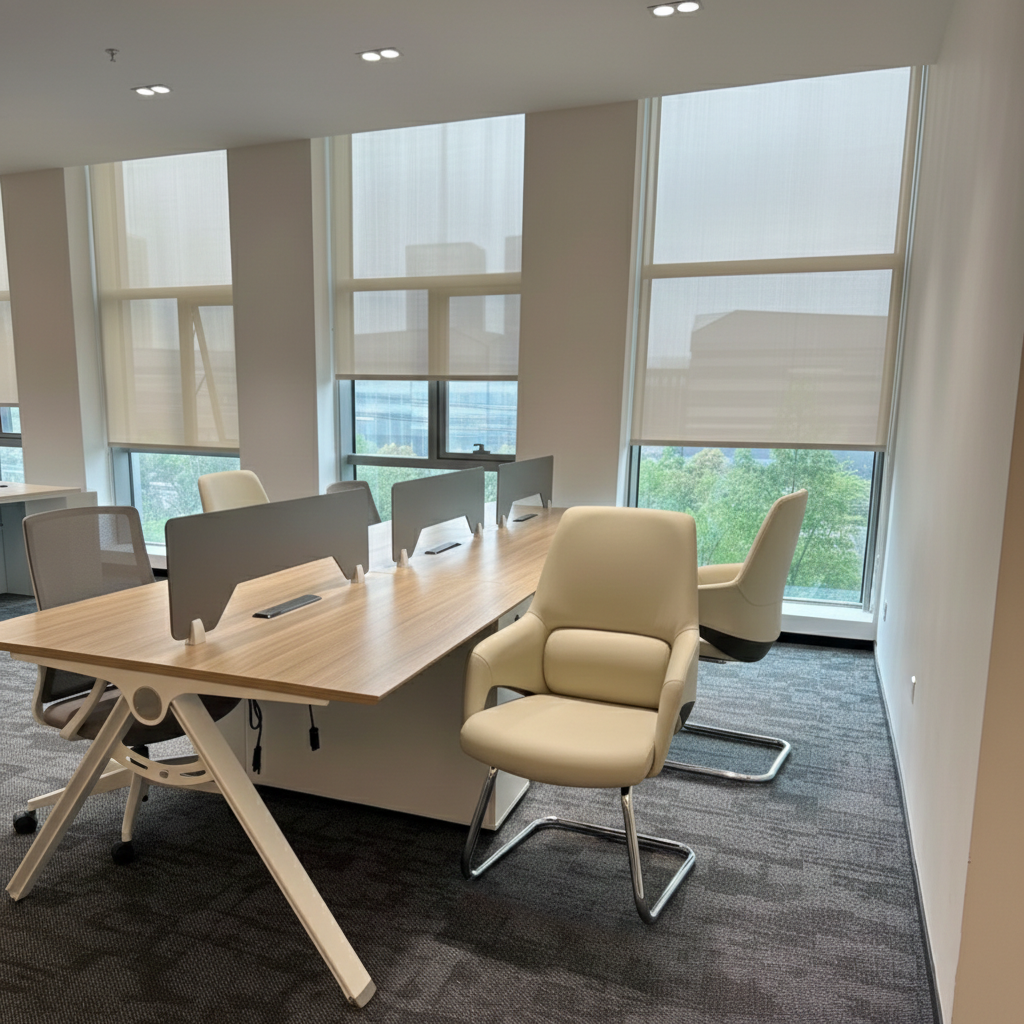 Modern Minimalist Cantilever Plywood Metal Office Chair - Ergonomic Mid-Back Leather Guest Chair For Office &amp; Reception