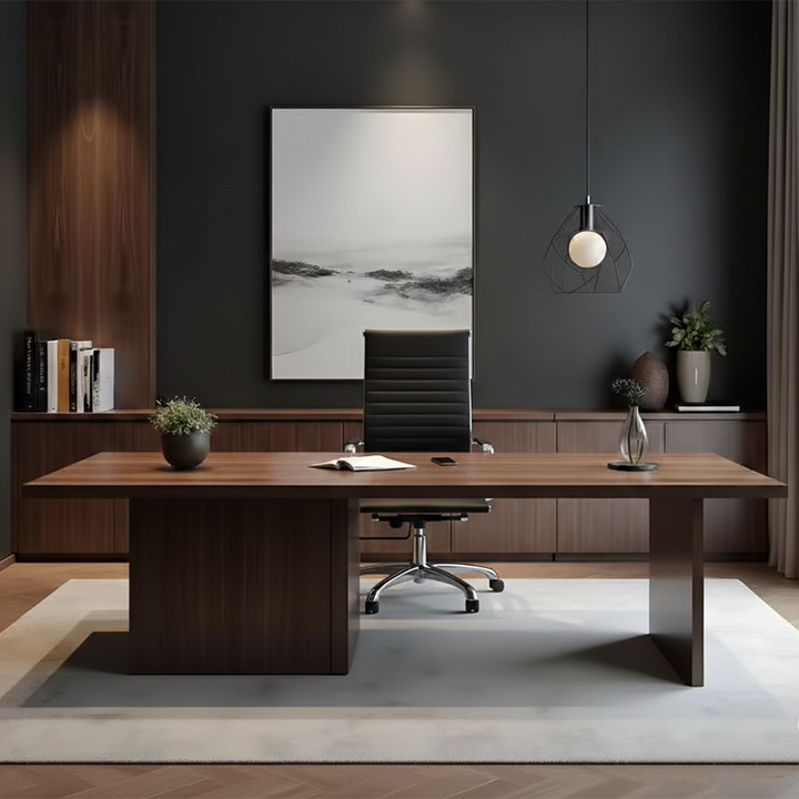 Modern Ergonomic High Back Leather Aluminum Alloy Oxford Fabric Office Chair Adjustable Swivel Executive Desk Chair With Lumbar Support Reclining Function For Home Office