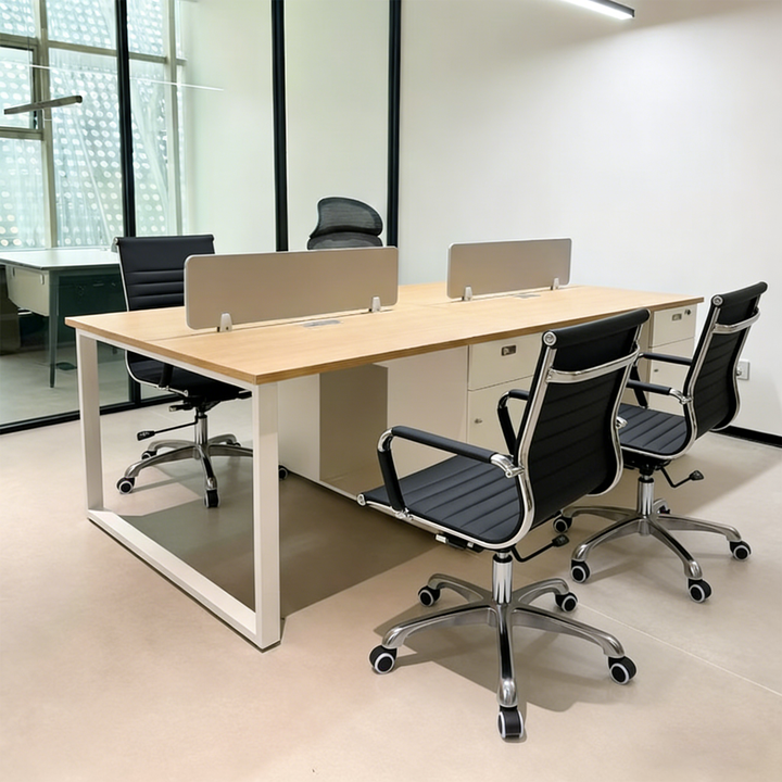 Modern Minimalist Ergonomic Leather Office Chair With Adjustable Height & Swivel Wheels - Mid Back Task Chair With Aluminum Base For Home Office Conference Use