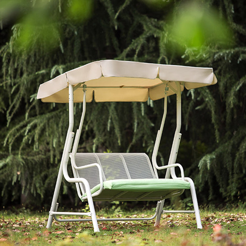 Moderner minimalistischer Hängesessel mit Dreiecksrahmen aus Edelstahl, Eisen, PVC und Stoff, wasserdichter Schaukelstuhl zum Aufhängen für den Außenbereich 