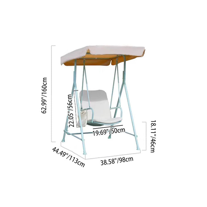 Modern Minimalist Stainless Steel Iron PVC Fabric Triangle Frame Swing Chair Waterproof Hanging Rocking Chair For Outdoor