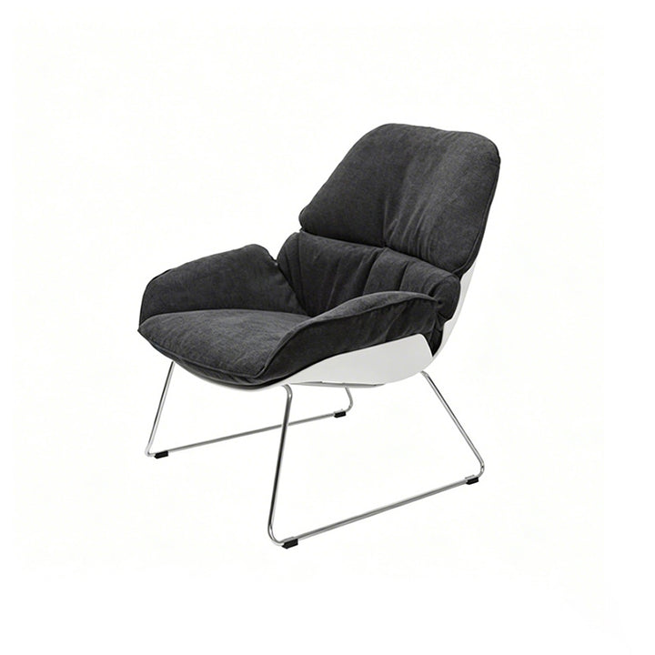 Contemporary Nordic Reception Chair - Upholstered PP Fabric Lounge Chair With Steel Frame For Office, Cafe &amp; Living Room
