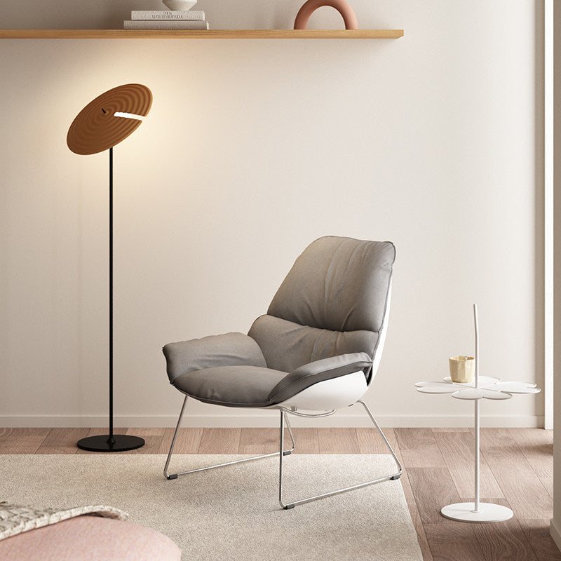 Contemporary Nordic Reception Chair - Upholstered PP Fabric Lounge Chair With Steel Frame For Office, Cafe &amp; Living Room