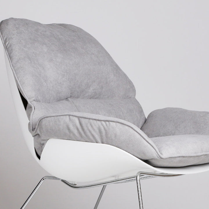 Contemporary Nordic Reception Chair - Upholstered PP Fabric Lounge Chair With Steel Frame For Office, Cafe &amp; Living Room