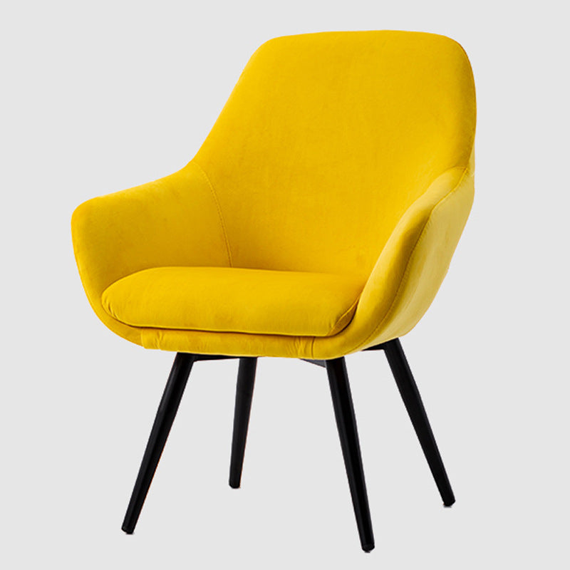 Modern Minimalist Wrap-Style Solid Wood Iron Velvet PU Leather Accent Chair With Backrest For Living Room