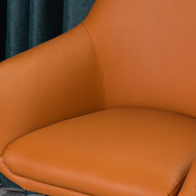 Modern Minimalist Wrap-Style Solid Wood Iron Velvet PU Leather Accent Chair With Backrest For Living Room