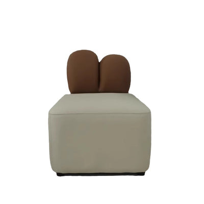 Contemporary Creative Rabbit Ear Design Solid Wood Tech Leather Cloth Accent Chair With Backrest For Living Room