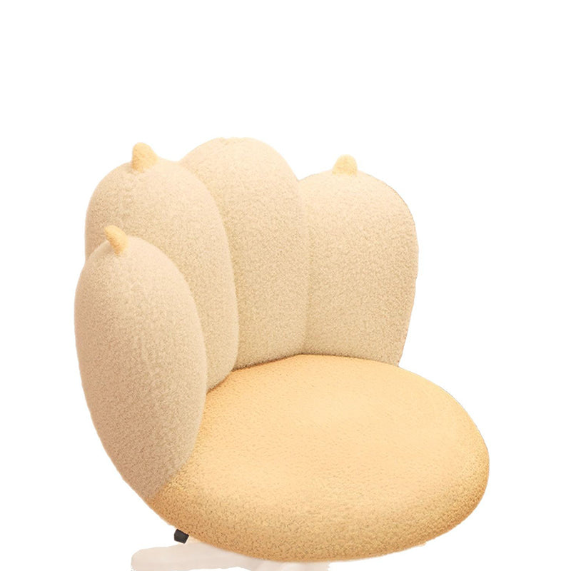 Chaise d’appoint moderne au design minimaliste de patte de chat, en plastique, fer et tissu velours, pivotante et réglable en hauteur, avec dossier, pour chambre à coucher 