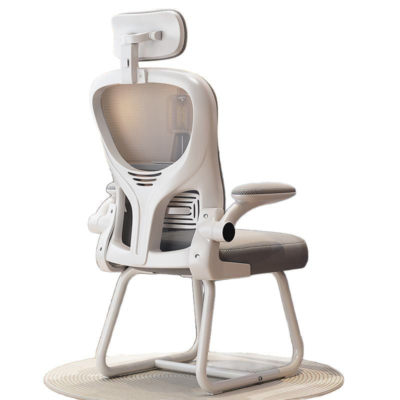 Modern Minimalist Ergonomic Design Metal PP Mesh Fabric Desk Chair With Backrest Adjustable Armrest For Home Office