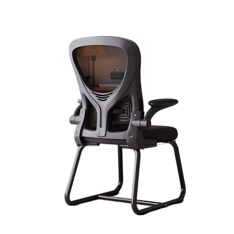 Modern Minimalist Ergonomic Design Metal PP Mesh Fabric Desk Chair With Backrest Adjustable Armrest For Home Office