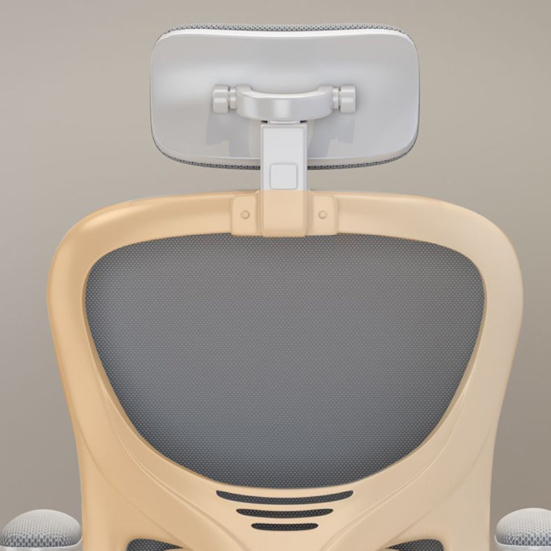 Modern Minimalist Ergonomic Design Metal PP Mesh Fabric Desk Chair With Backrest Adjustable Armrest For Home Office