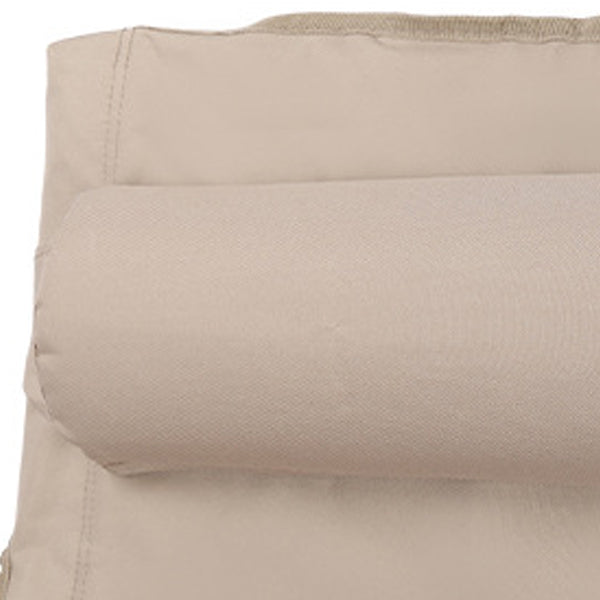 Contemporary Industrial Oxford Fabric Aluminum Alloy Carbon Steel Solid Wood Foldable Camping Chair With 5-level Adjustable Backrest For Outdoor Patio