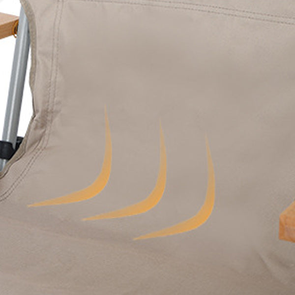 Chaise de camping pliable avec dossier réglable à 5 niveaux, en tissu Oxford industriel contemporain, alliage d’aluminium, acier au carbone et bois massif, pour extérieur et patio 