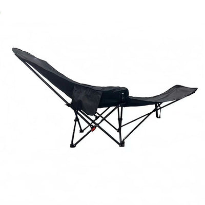 Contemporary Industrial Oxford Fabric Carbon Steel Foldable Camping Chair Backrest Footrest For Outdoor Patio