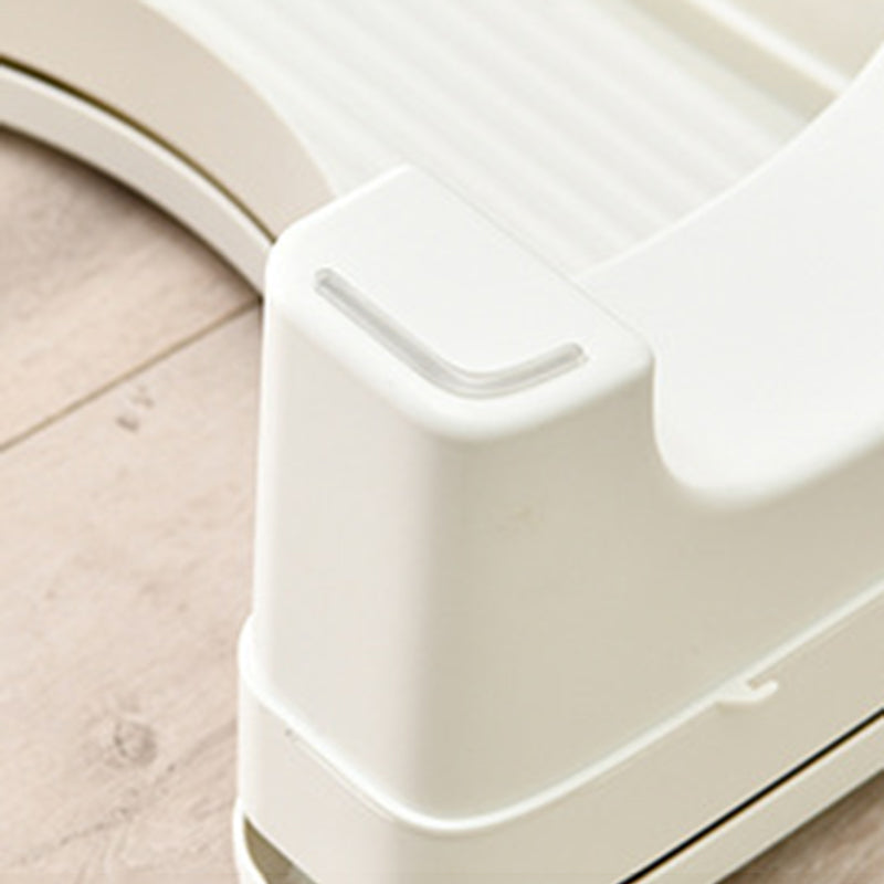 Modern Minimalist Trapezoidal ABS Height Adjustable Footstool 1-Storage Backless For Entryway