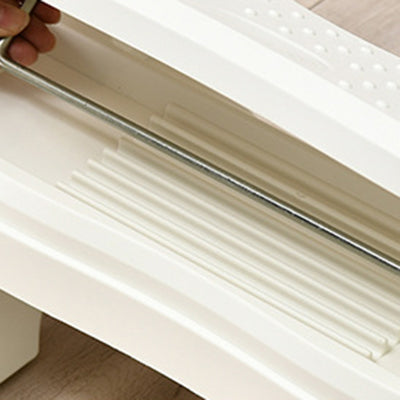 Modern Minimalist Trapezoidal ABS Height Adjustable Footstool 1-Storage Backless For Entryway