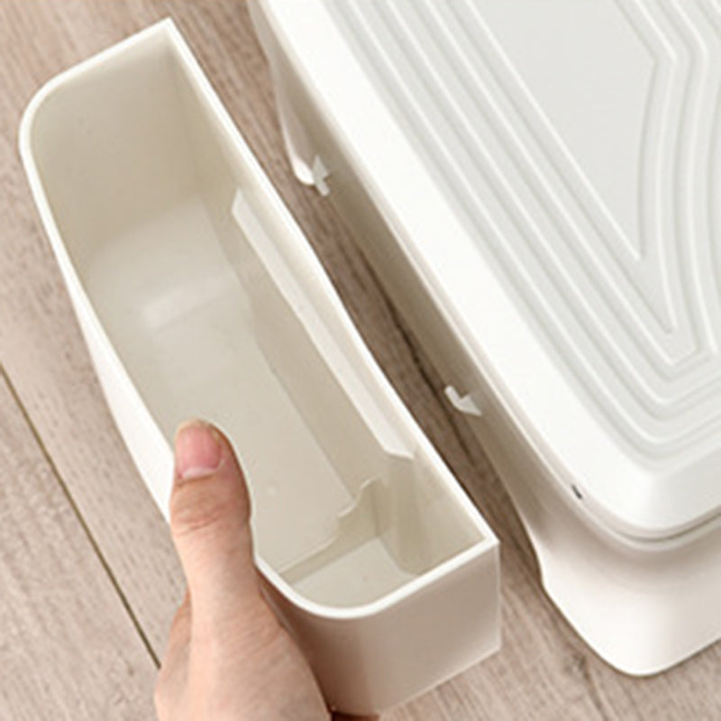 Modern Minimalist Trapezoidal ABS Height Adjustable Footstool 1-Storage Backless For Entryway