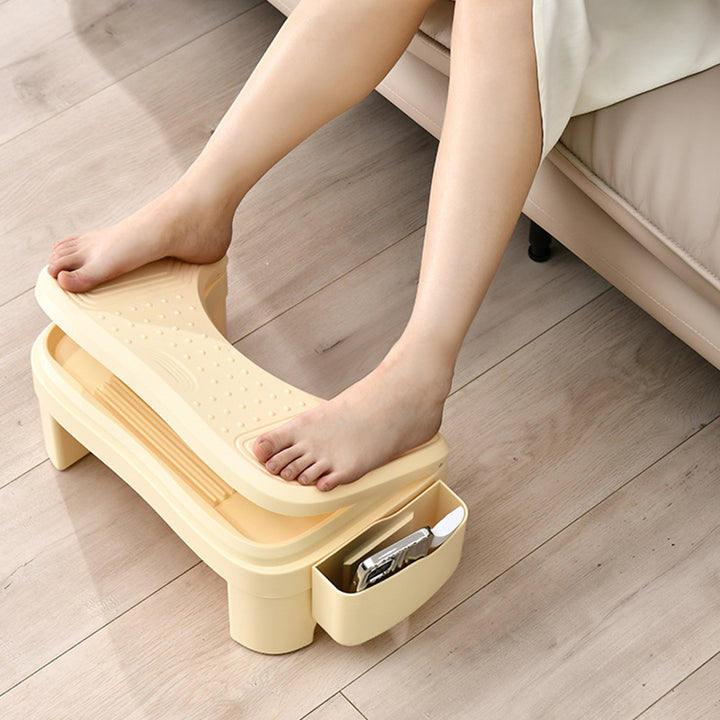 Taburete de pie trapezoidal minimalista moderno de ABS ajustable en altura 1-almacenamiento sin respaldo para entrada 