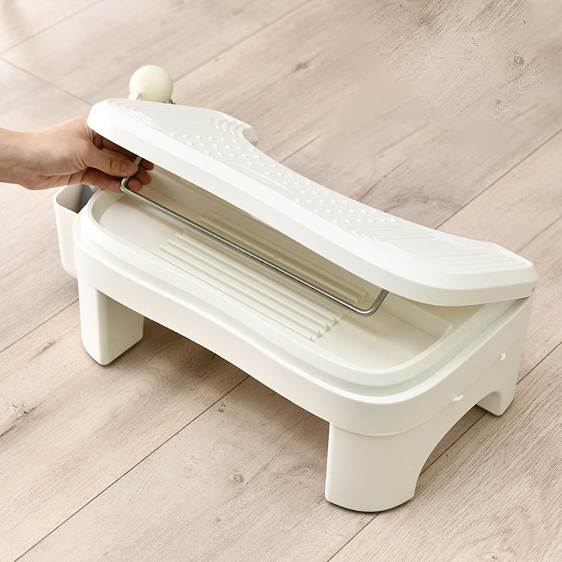 Modern Minimalist Trapezoidal ABS Height Adjustable Footstool 1-Storage Backless For Entryway