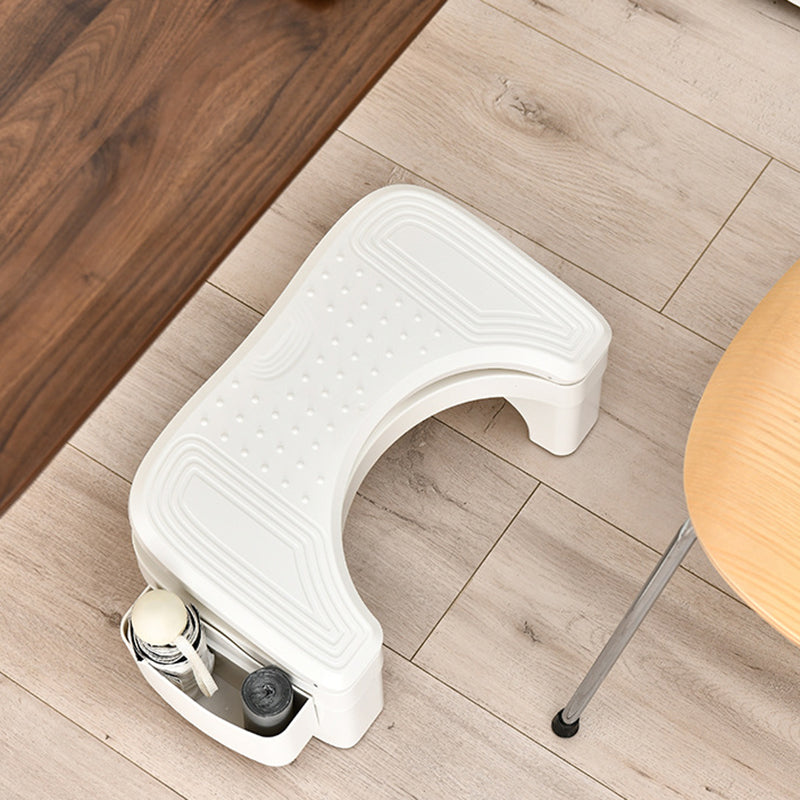 Modern Minimalist Trapezoidal ABS Height Adjustable Footstool 1-Storage Backless For Entryway