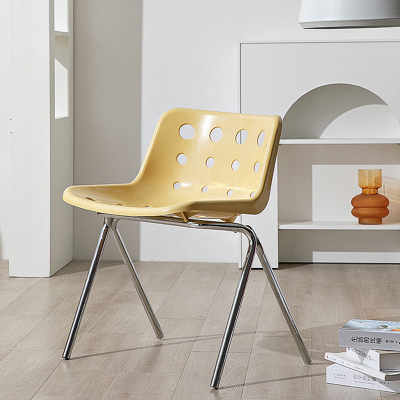 Modern Mid-Century Cheese Design PP Wrought Iron Dining Chair Backrest For Living Room & Dining Room