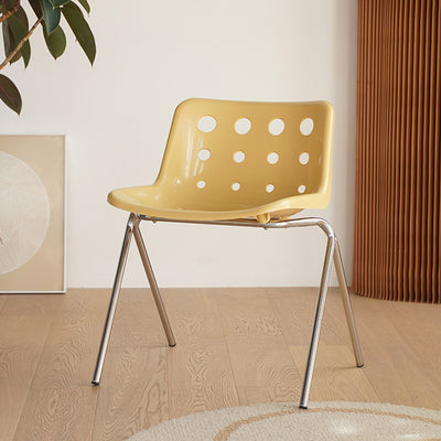 Modern Mid-Century Cheese Design PP Wrought Iron Dining Chair Backrest For Living Room & Dining Room