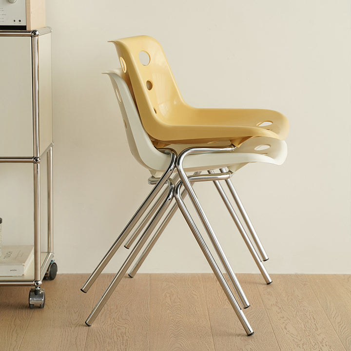 Moderner Mid-Century-Käsedesign-PP-Eisen-Esszimmerstuhl Rückenlehne für Wohnzimmer & Esszimmer 