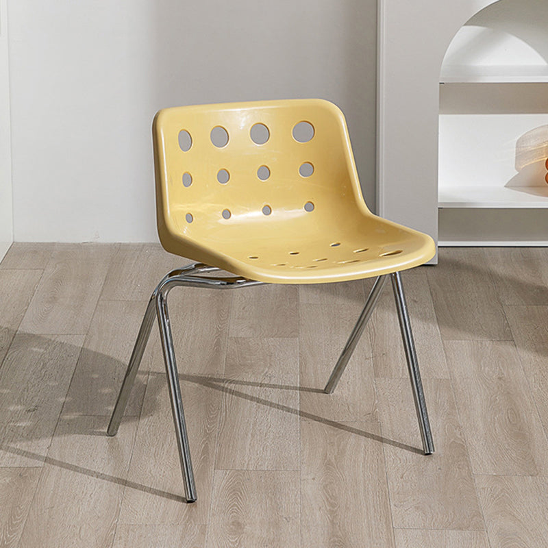 Modern Mid-Century Cheese Design PP Wrought Iron Dining Chair Backrest For Living Room & Dining Room