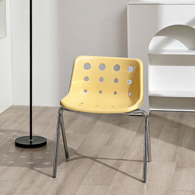 Modern Mid-Century Cheese Design PP Wrought Iron Dining Chair Backrest For Living Room & Dining Room