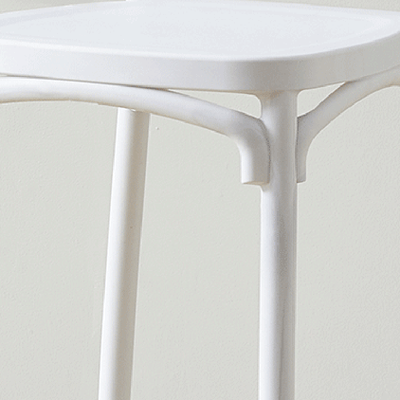 Modern Minimalist Square Line PP Bar Stool Backrest For Dining Room & Kitchen